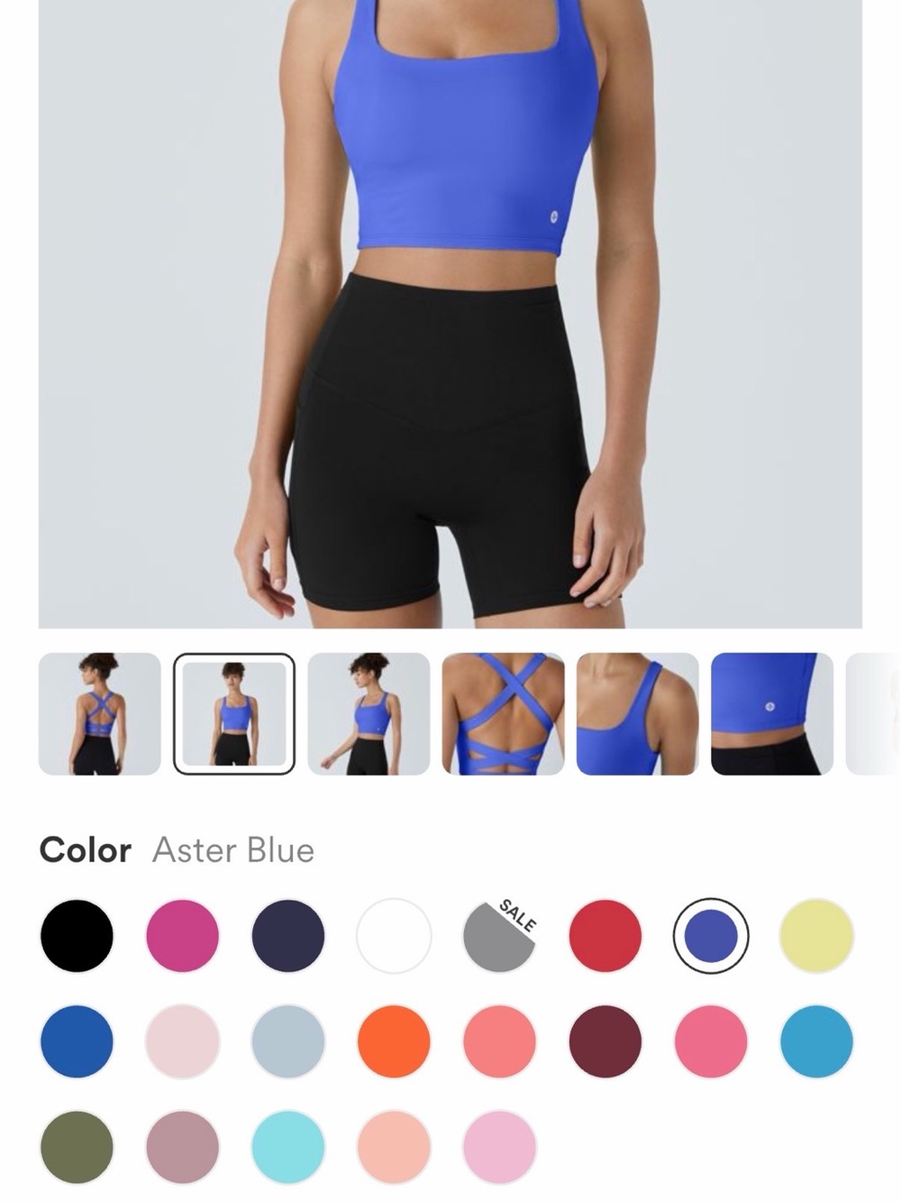 Halara Cross-Back Cropped Tank - Picture 2 of 4